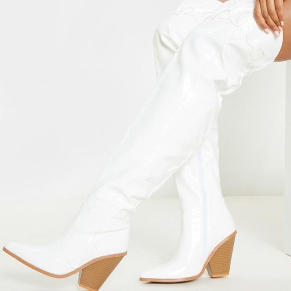 thigh high crocs boots